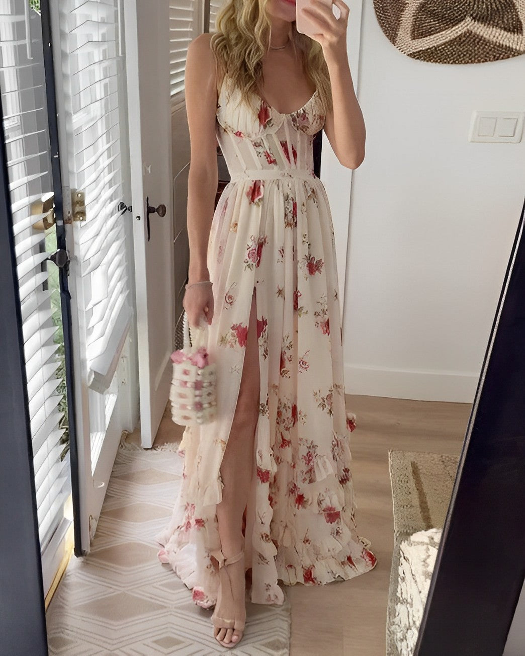 AMELOES - Kleid mit bedruckter Taille